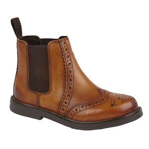 Roamers Boys Leather Ankle Boots / Tan